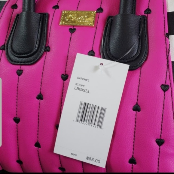 Betsey Betsy Johnson Purse Pink Hearts NWT - Picture 2 of 3